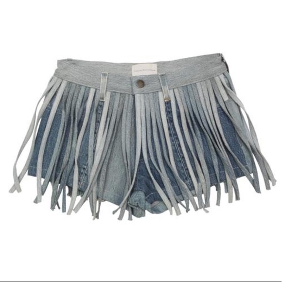 Indigo Fringe Shorts - Picture 4 of 6